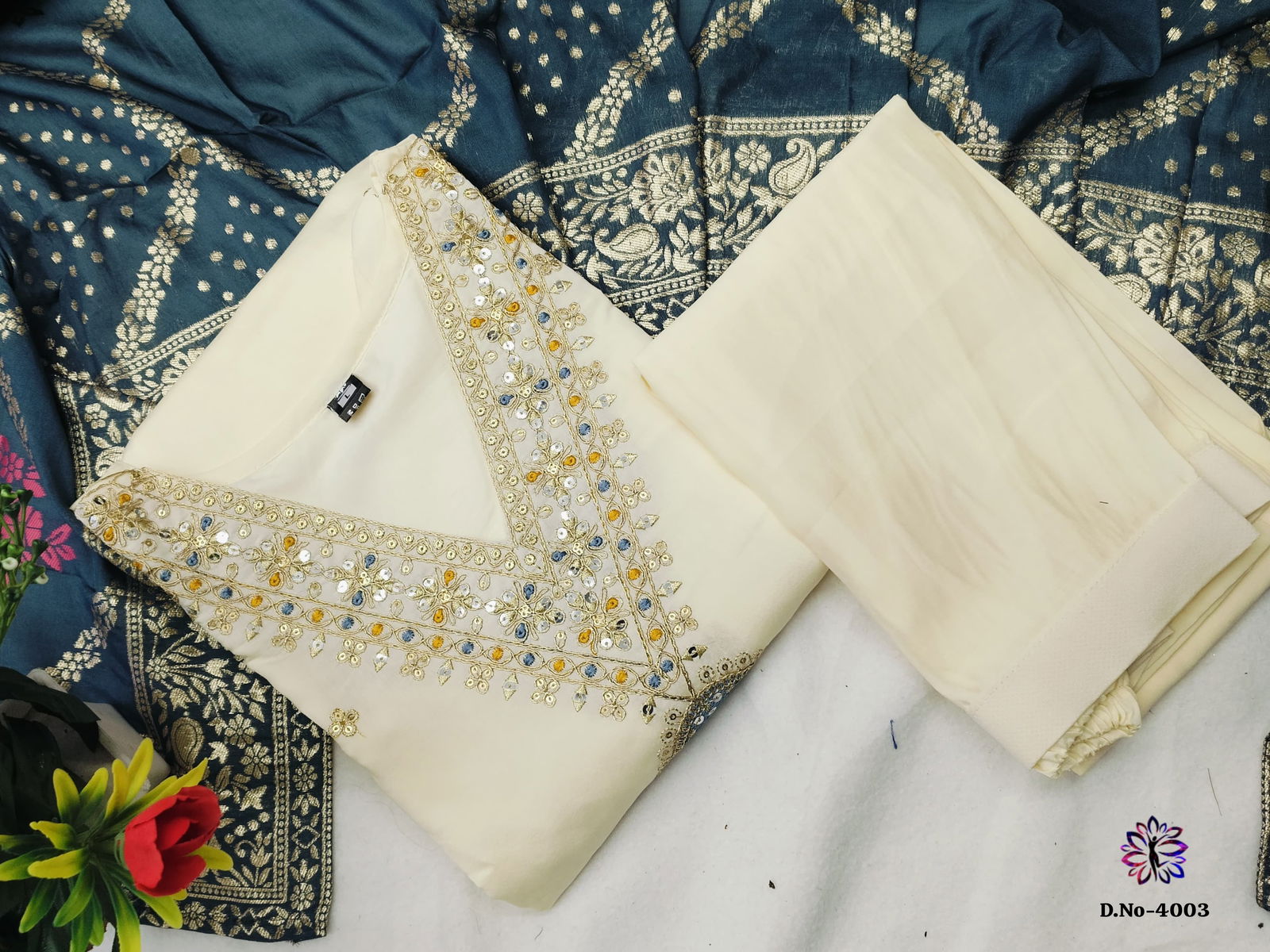 KF 4003 Kalaai Viscose Designer Kurti With Bottom Dupatta Orders In India